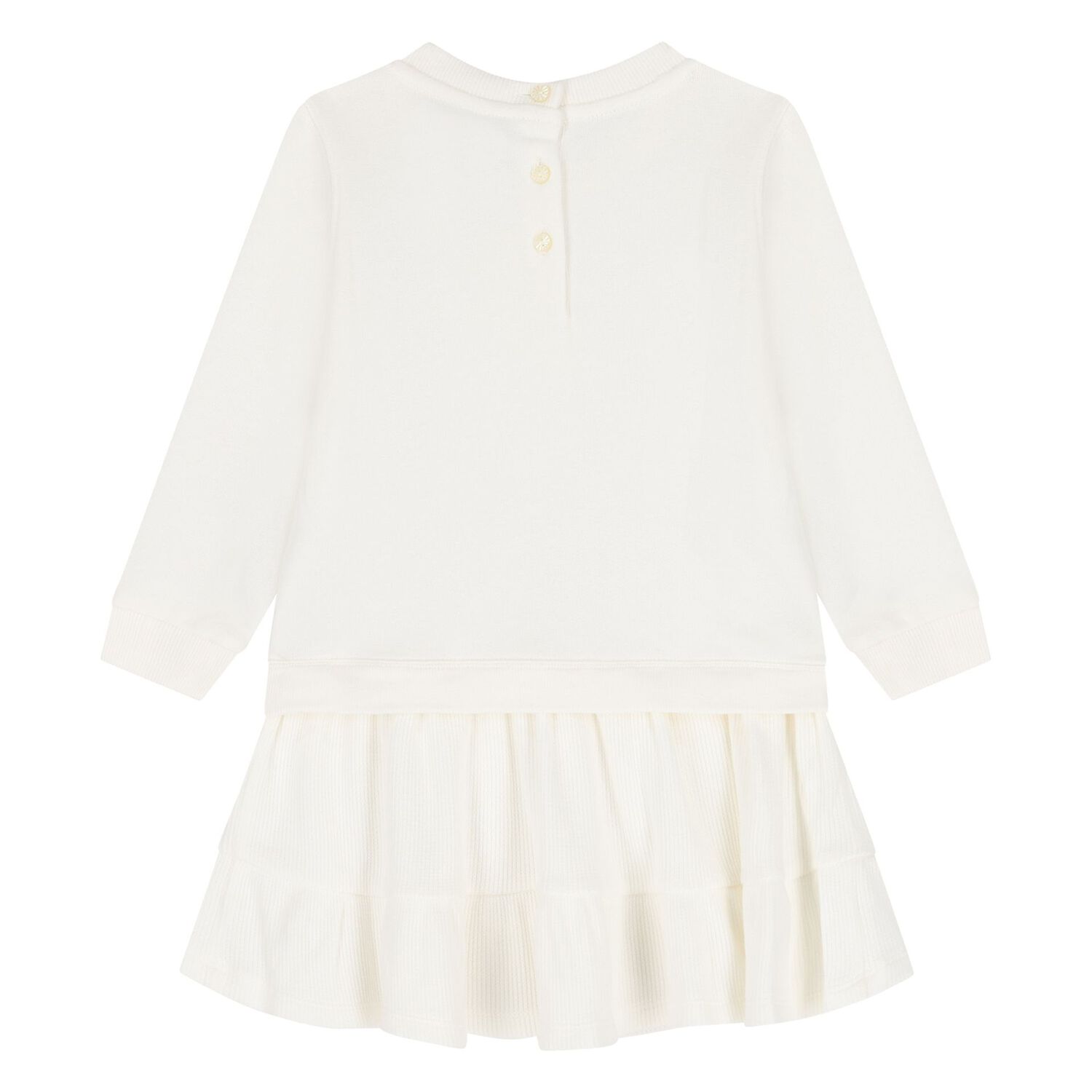 Baby Girls Ivory Polo Bear Sweatshirt Dress Set, 1, hi-res