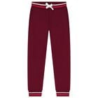 Girls Burgundy Logo Joggers, 1, hi-res