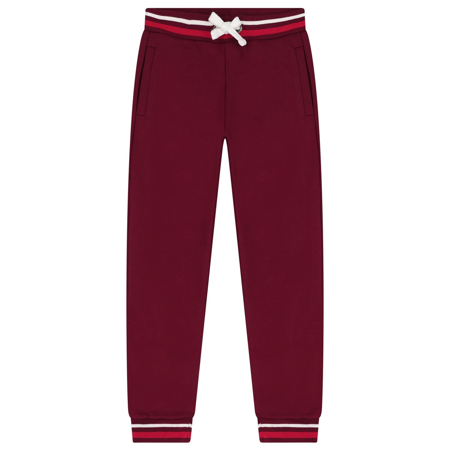 Girls Burgundy Logo Joggers, 1, hi-res