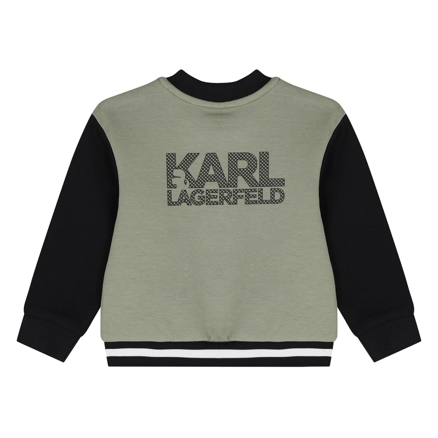 Younger Boys Green & Black Ikonik Karl Tracksuit Set, 1, hi-res