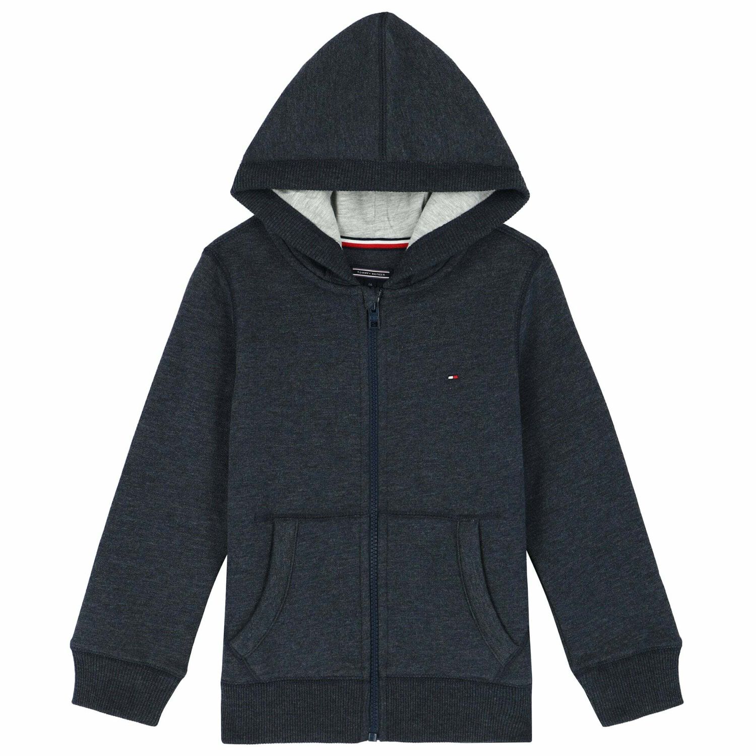 Boys Grey Hooded Zip Up Top, 2, hi-res image number null