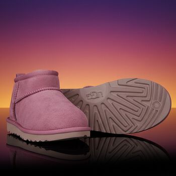 Girls Pink Classic Ultra Mini Suede Boots