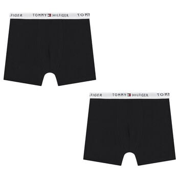 Boys Black Boxer Shorts ( 2-Pack )