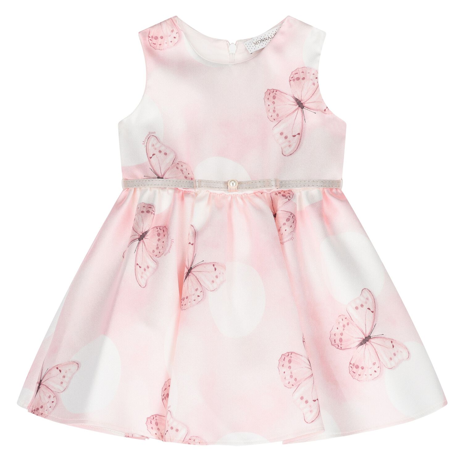 Younger Girls Pink Butterfly Dress, 1, hi-res