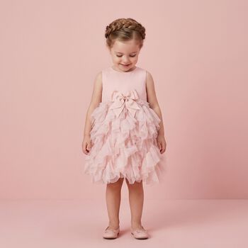 Baby Girls Pink Tulle Ruffles Dress