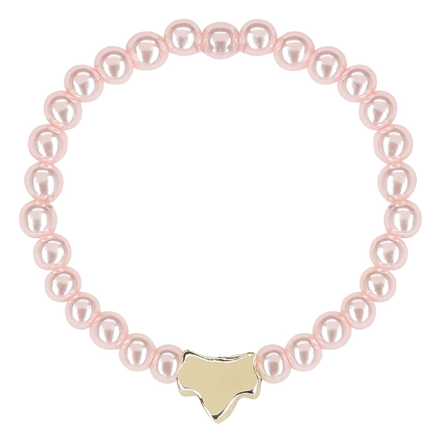 Girls Pink & Gold Beaded Bracelets (4 Pack), 1, hi-res