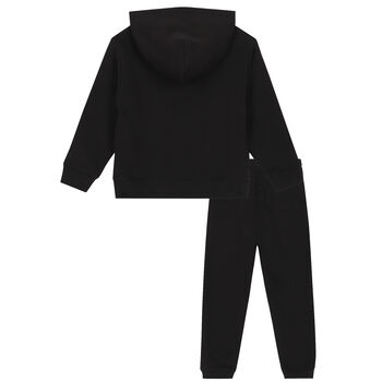 Boys Black Logo Tracksuit