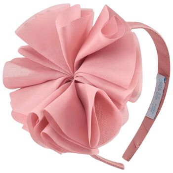 Girls Pink Flower Headband