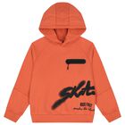 Boys Orange Skate Hooded Top, 2, hi-res