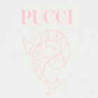 تيشيرت بالشعار باللون الأبيض للبنات, 1, hi-res