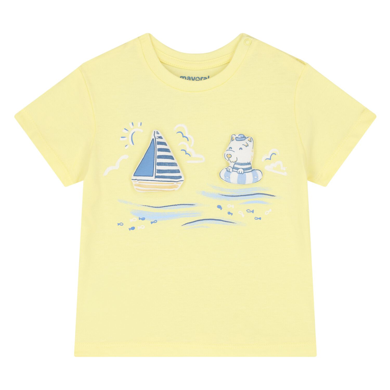 Younger Boys Yellow T-Shirt, 1, hi-res