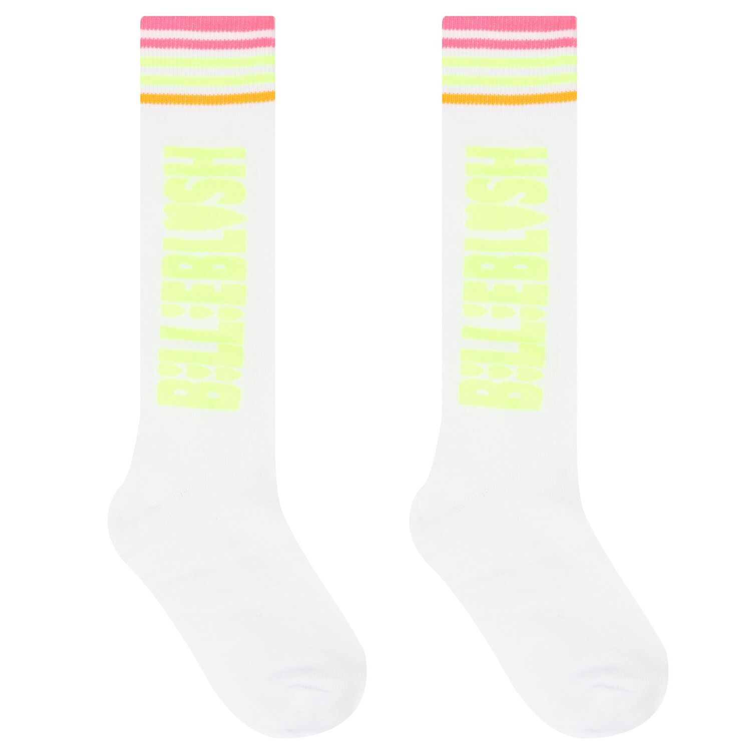 Girls Pink & White Logo Socks ( 2-Pack ), 1, hi-res image number null