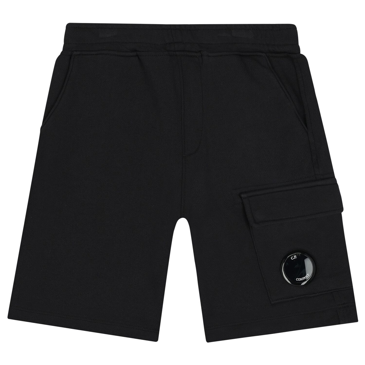 Boys Black Logo Shorts, 2, hi-res