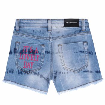 Girls Blue Denim Shorts