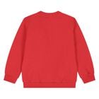 Younger Red Teddy Bear Logo Sweatshirt, 3, hi-res