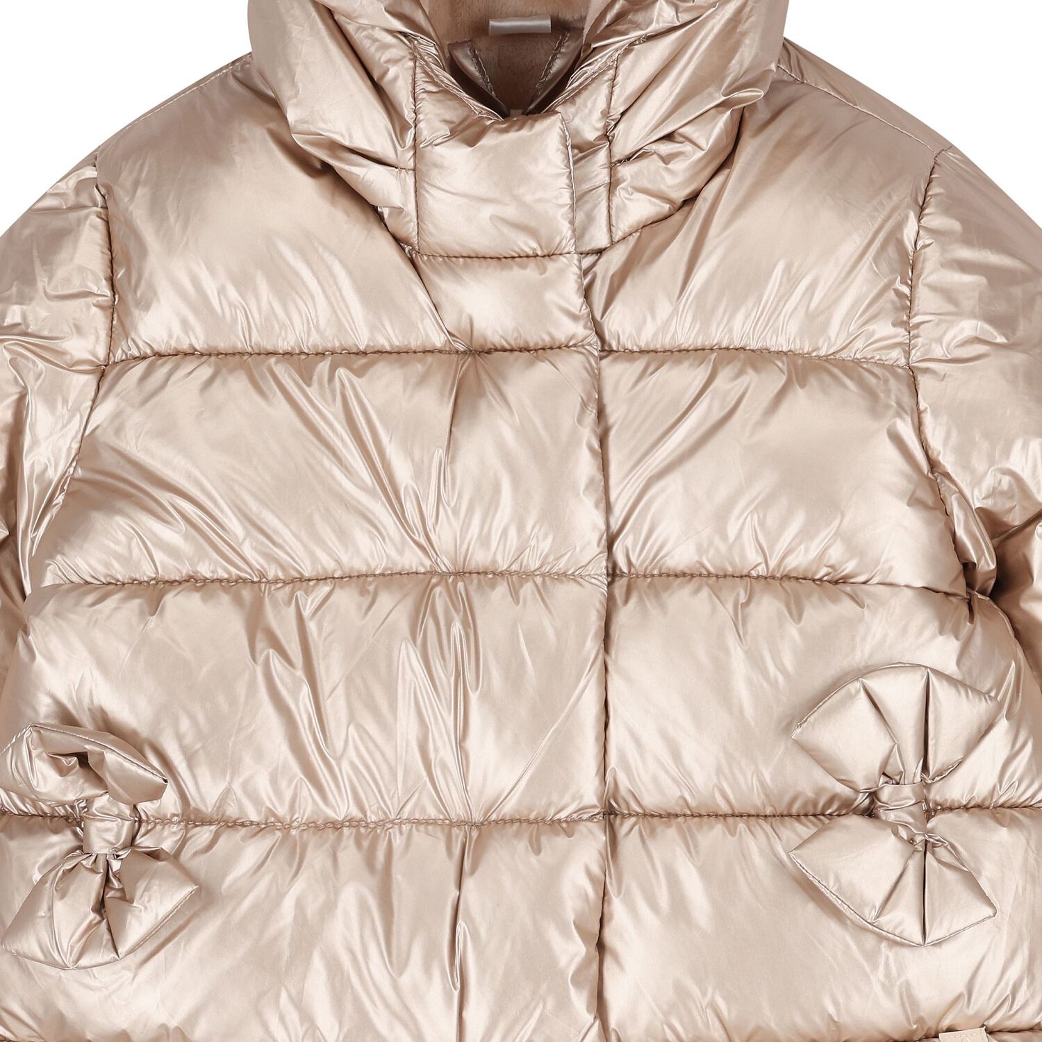 Baby Girls Rose Gold Puffer Jacket, 1, hi-res image number null