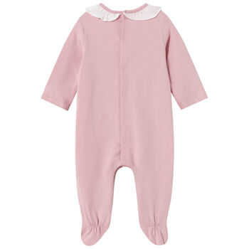 Girls Pink Heart Babygrow