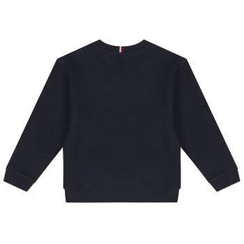 Boys Navy Blue Logo Sweatshirt