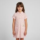 Girls Pink Logo Polo Dress, 2, hi-res