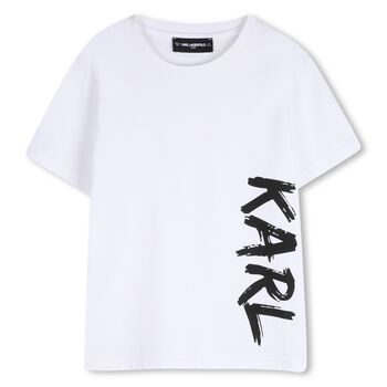 Boys White Logo T-Shirt