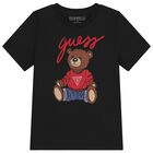 Black Teddy Bear Logo T-Shirt , 2, hi-res