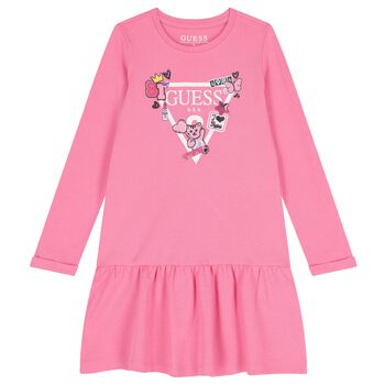 Girls Pink Logo Dress