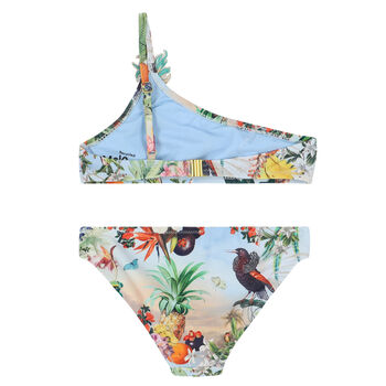 Girls Multi-Colored Floral Bikini