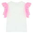 Girls White Ruffled Top, 1, hi-res