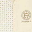 Ivory & Gold Logo Babygrow, 1, hi-res