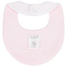 Baby Girls White & Pink Heart Bib, 2, hi-res