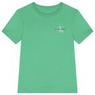 Boys Green Logo T-Shirt, 4, hi-res