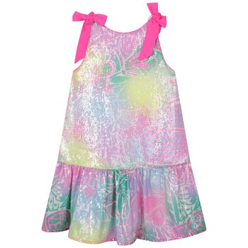 Girls Multi-Colored Sequin Butterfly Dress