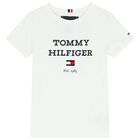 Boys White  Logo T-Shirt, 4, hi-res