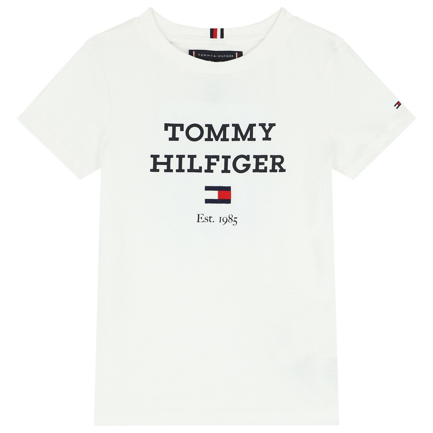 Boys White  Logo T-Shirt, 4, hi-res image number null