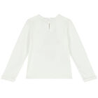 Girls Ivory Long Sleeve TopÂ , 1, hi-res