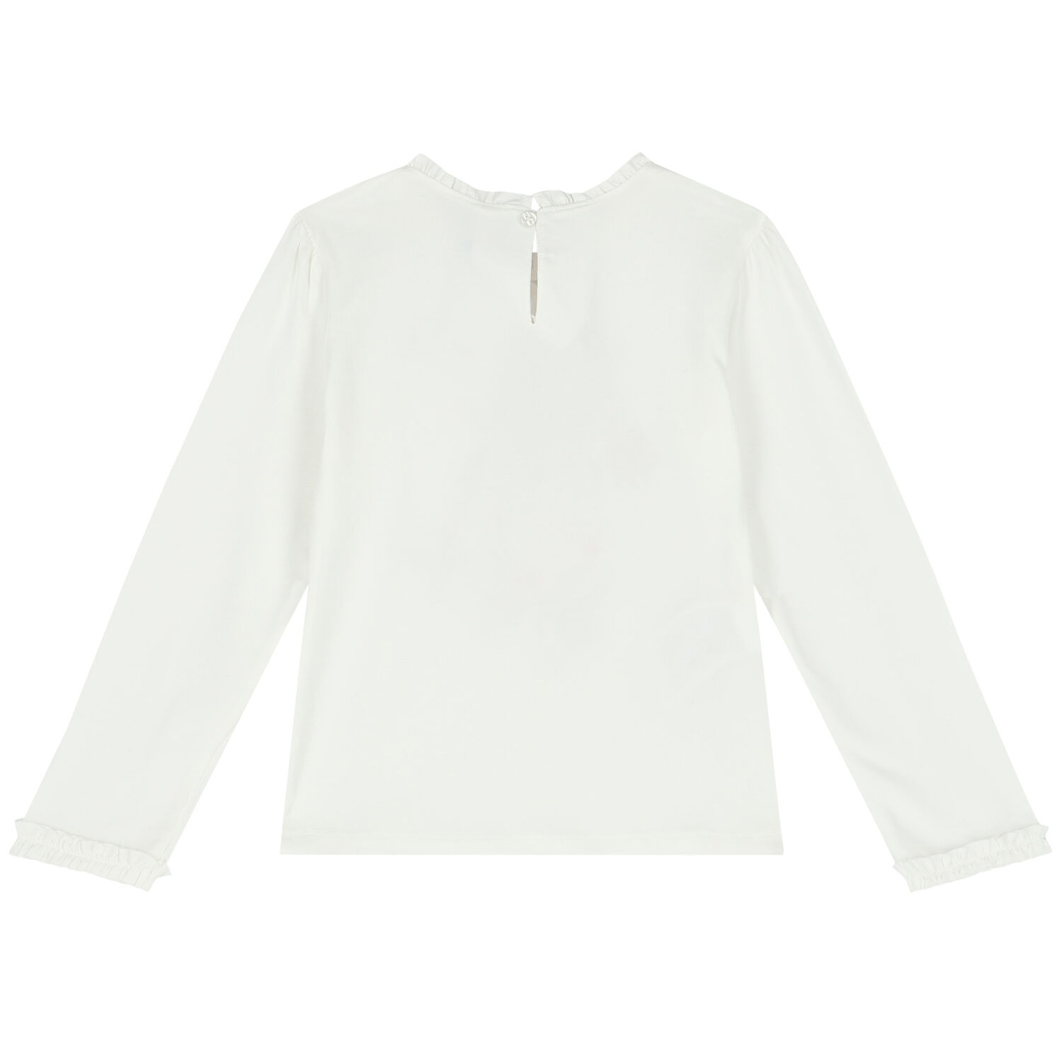 Girls Ivory Long Sleeve TopÂ , 1, hi-res image number null