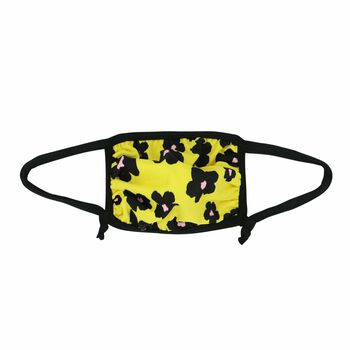 Girls Yellow Floral Face Mask