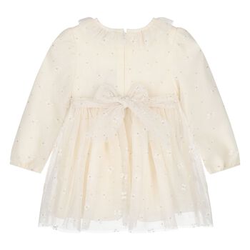 Younger Girls Ivory Tulle Dress