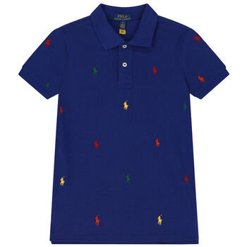 Ralph Lauren Boys Blue Logo Polo Shirt, 1 Boys Blue Logo Polo Shirt
