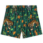 طقم شورت بالشعار باللون الابيض والاخضر للاولاد, 1, hi-res