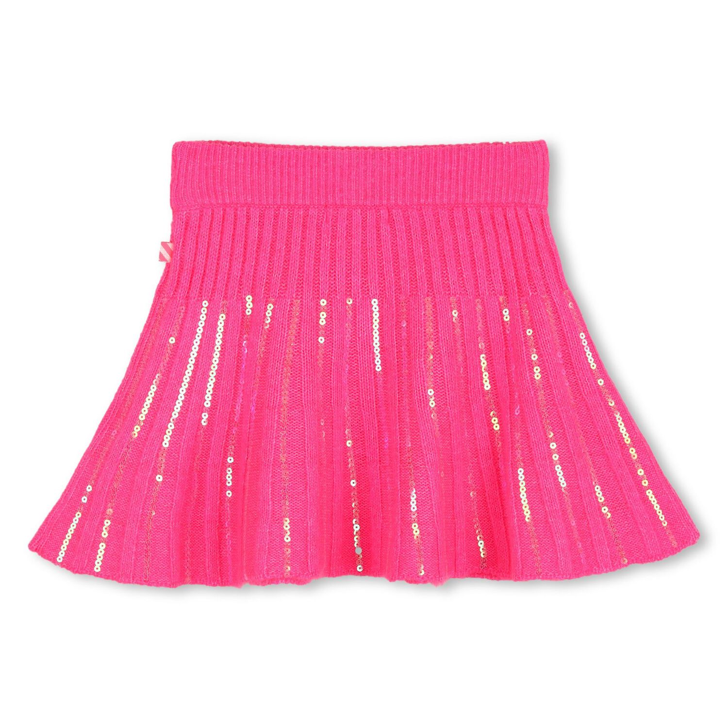 Girls Pink Embellished Knitted Skirt, 1, hi-res