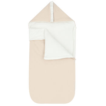 Beige & White Logo Baby Nest