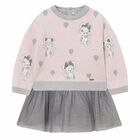 Younger Girls Pink Sweater & Dress Set, 2, hi-res