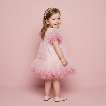 Baby Girls Pink Embellished Tulle Dress