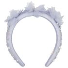 Girls Blue Flower Headband, 1, hi-res