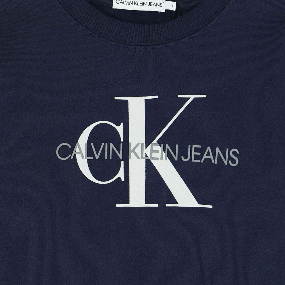 Calvin Klein Boys Navy Logo Sweatshirt | Junior Couture USA