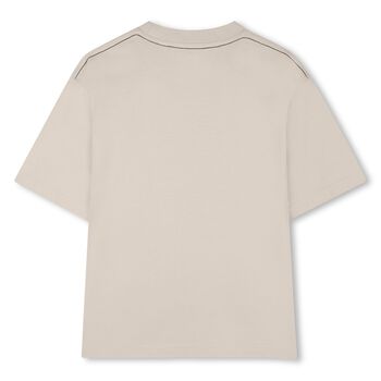 Boys Beige Logo T-Shirt
