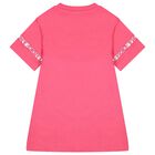 Girls Pink Logo Dress, 1, hi-res