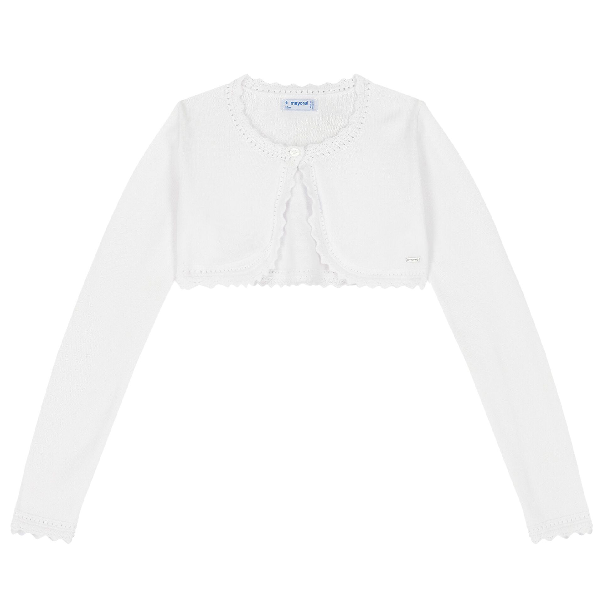 Mayoral Girls White Bolero Cardigan Junior Couture USA