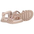 Girls Beige Logo Sandals , 2, hi-res